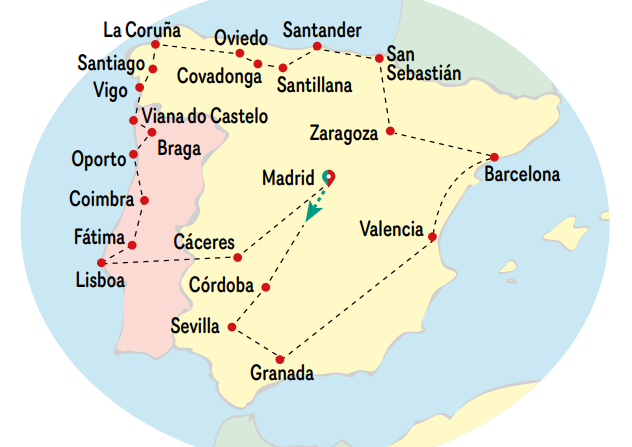Mapa del viaje
